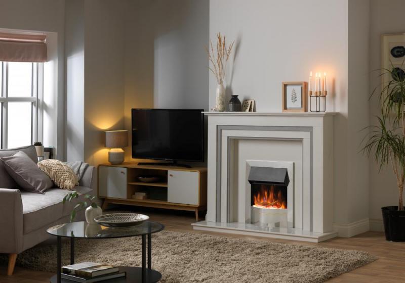 Dimplex ELL20CH EX DISPLAY Ellister Chrome Optiflame Electric Inset Fire